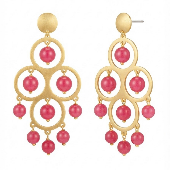 Antonia Karra - Angelina Large Drop Earrings - Lapis