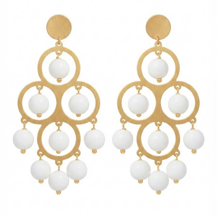Antonia Karra - Angelina Large Drop Earrings - Lapis