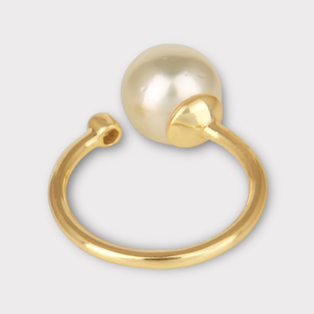 Chloe Ring with Pearl and White Zircon