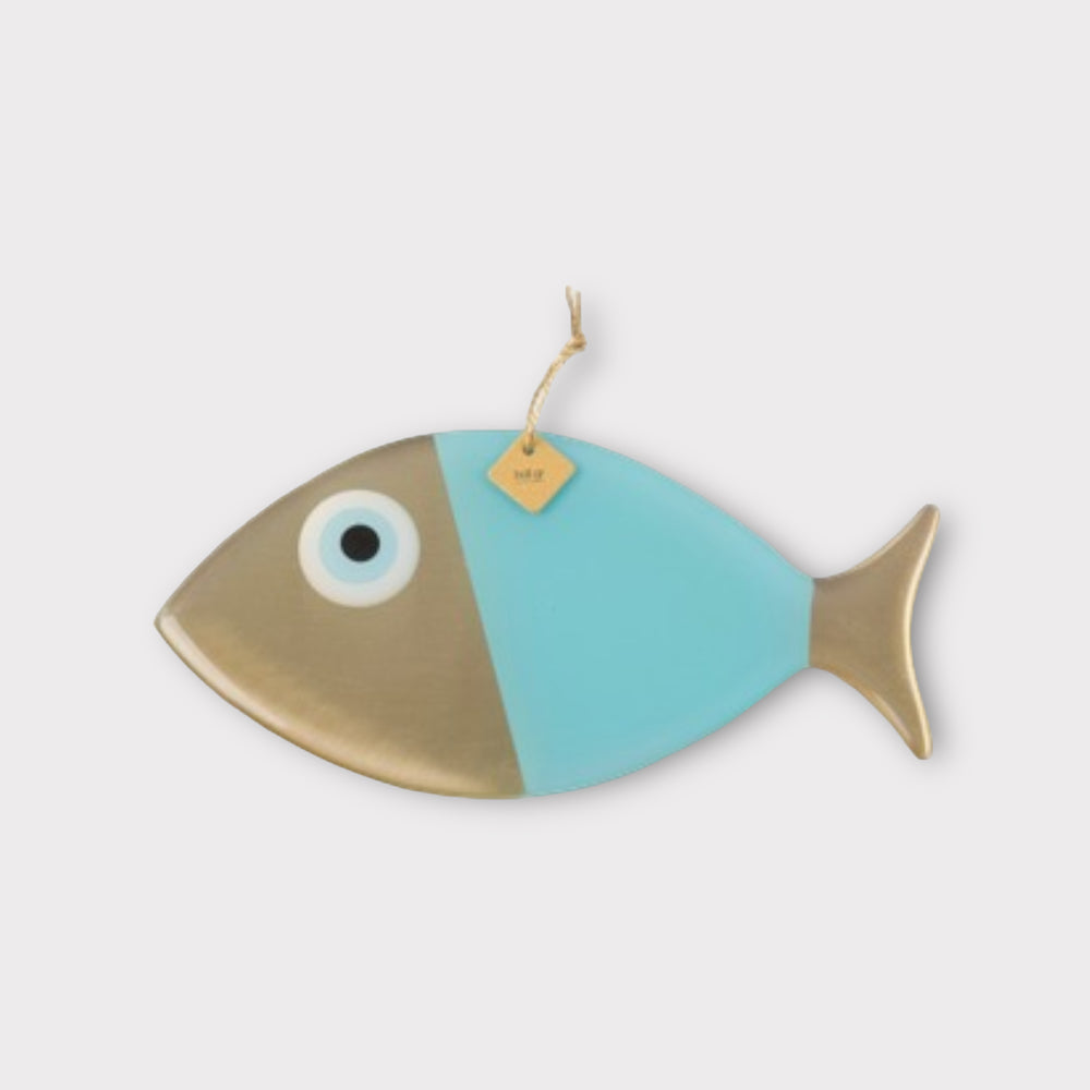 Bord de l’eau, Blue Evil Eye Fish Wall Decor - Helen Georgio