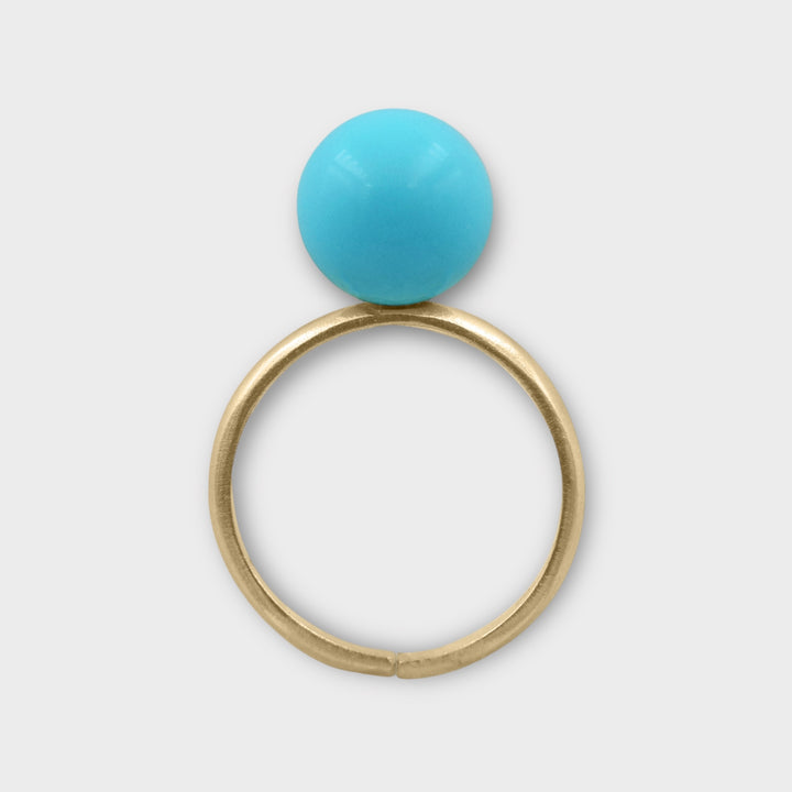 Chloe Ring, 18k Gold Plated Sterling Silver and Mother of Pearl Ring