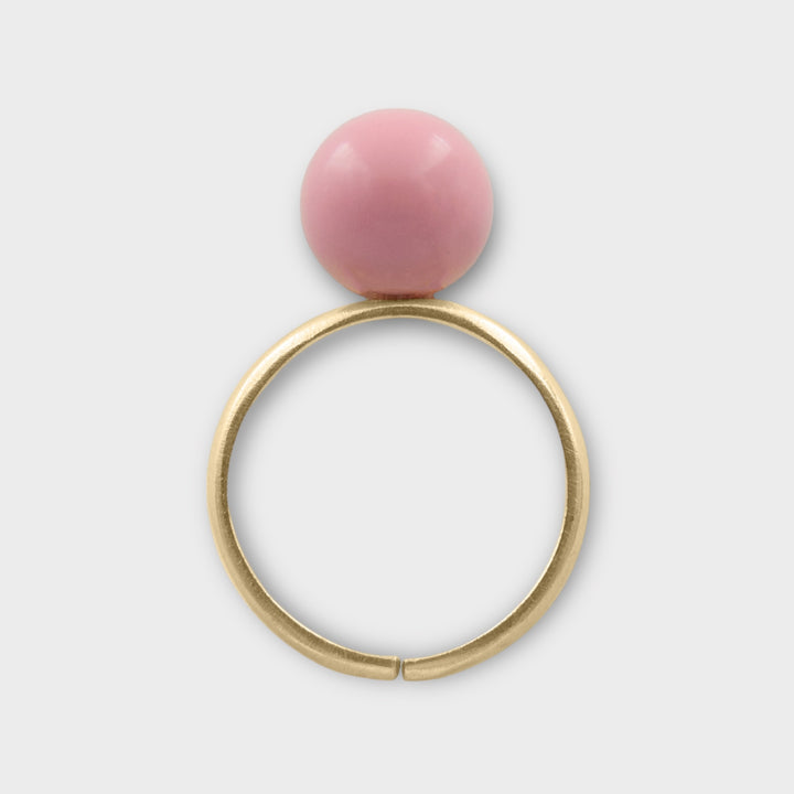 Chloe Ring, 18k Gold Plated Sterling Silver and Mother of Pearl Ring