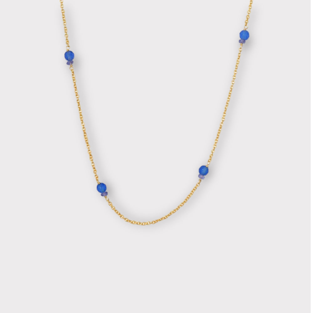 Beaded Cable Chain Gold 18K, Plated Sterling Silver - Helen Georgio