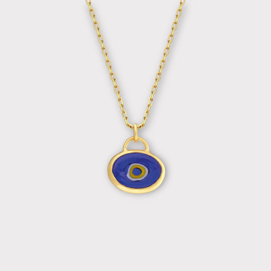 Evil Eye Oval Necklace - Helen Georgio - Small Things We Love