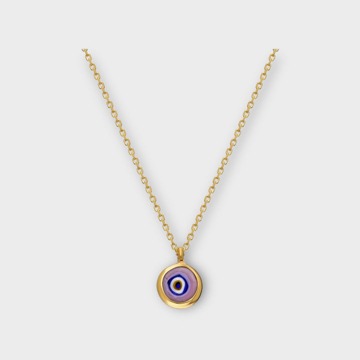 Glow, Purple Small Evil Eye Necklace - Helen Georgio