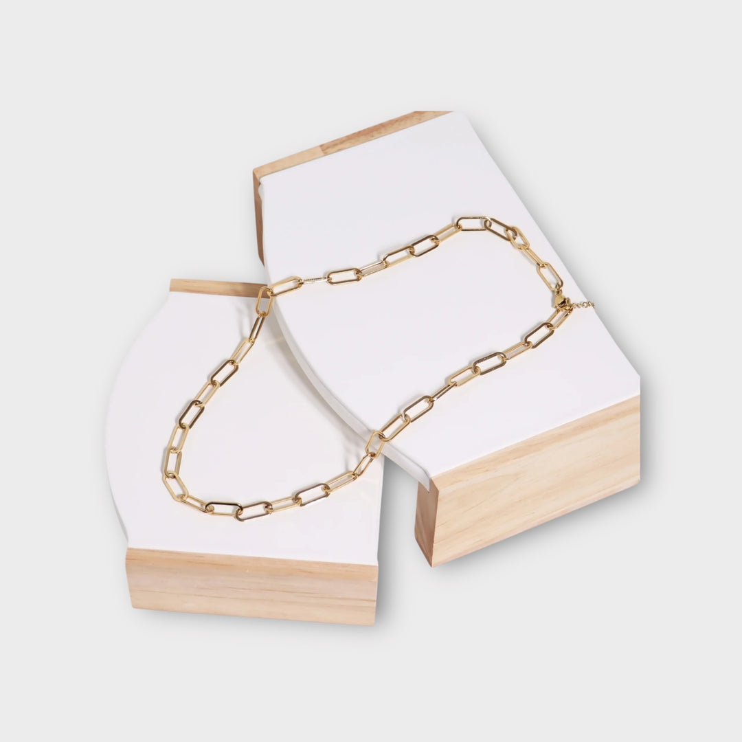 18k Gold Plated Paper Clip Chain