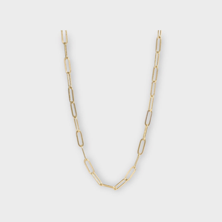 18k Gold Plated Paper Clip Chain