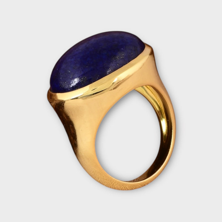 Lapis Lazuli Gemstone Dome Ring