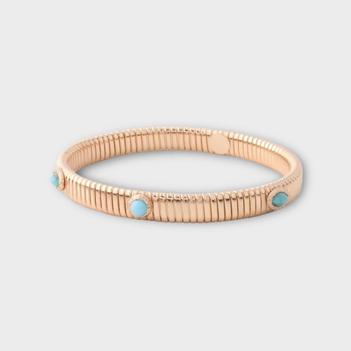 Turquoise thin Bangle Bracelet - Helen Georgio