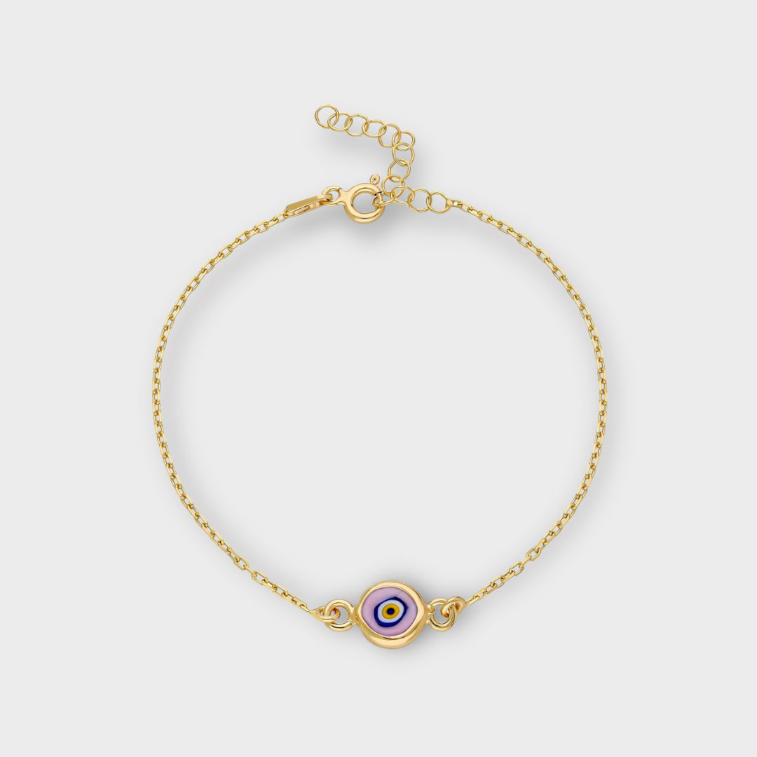 Handmade Small Blue Evil Eye Charm Bracelet