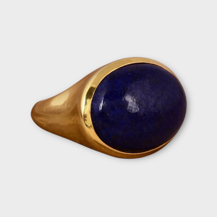 Lapis Lazuli Gemstone Dome Ring
