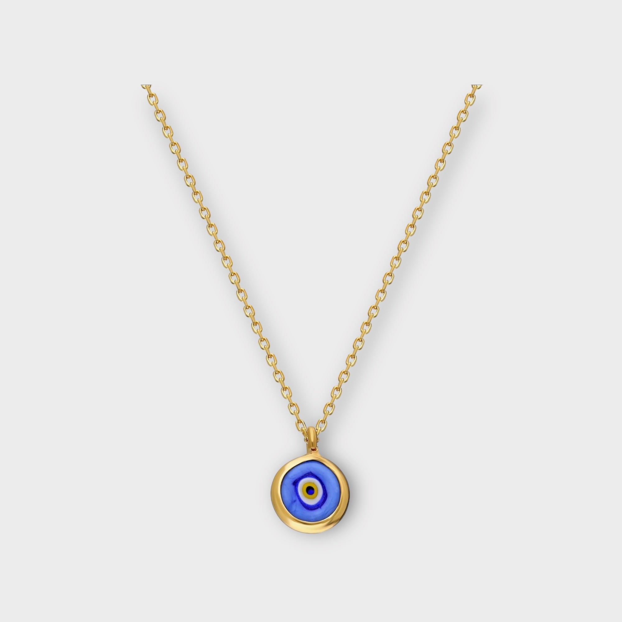 Glow Purple Small Evil Eye Necklace Helen Georgio