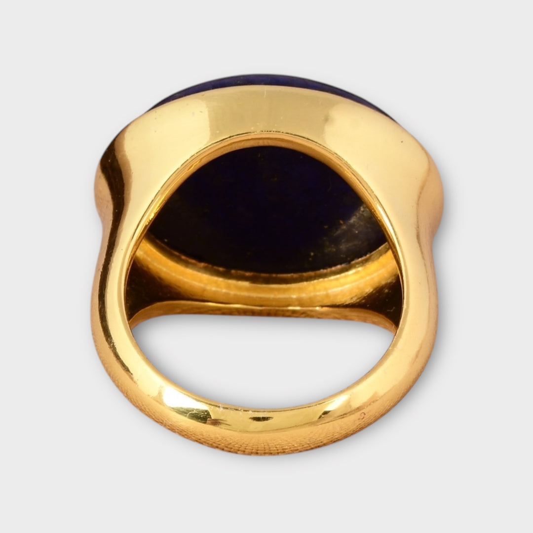 Lapis Lazuli Gemstone Dome Ring