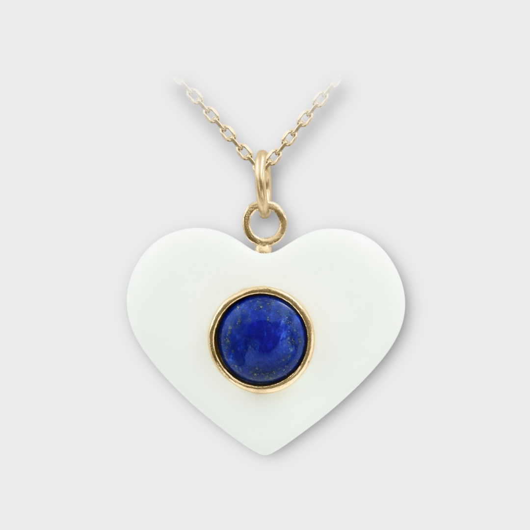 Amor Heart Necklace – Malachite