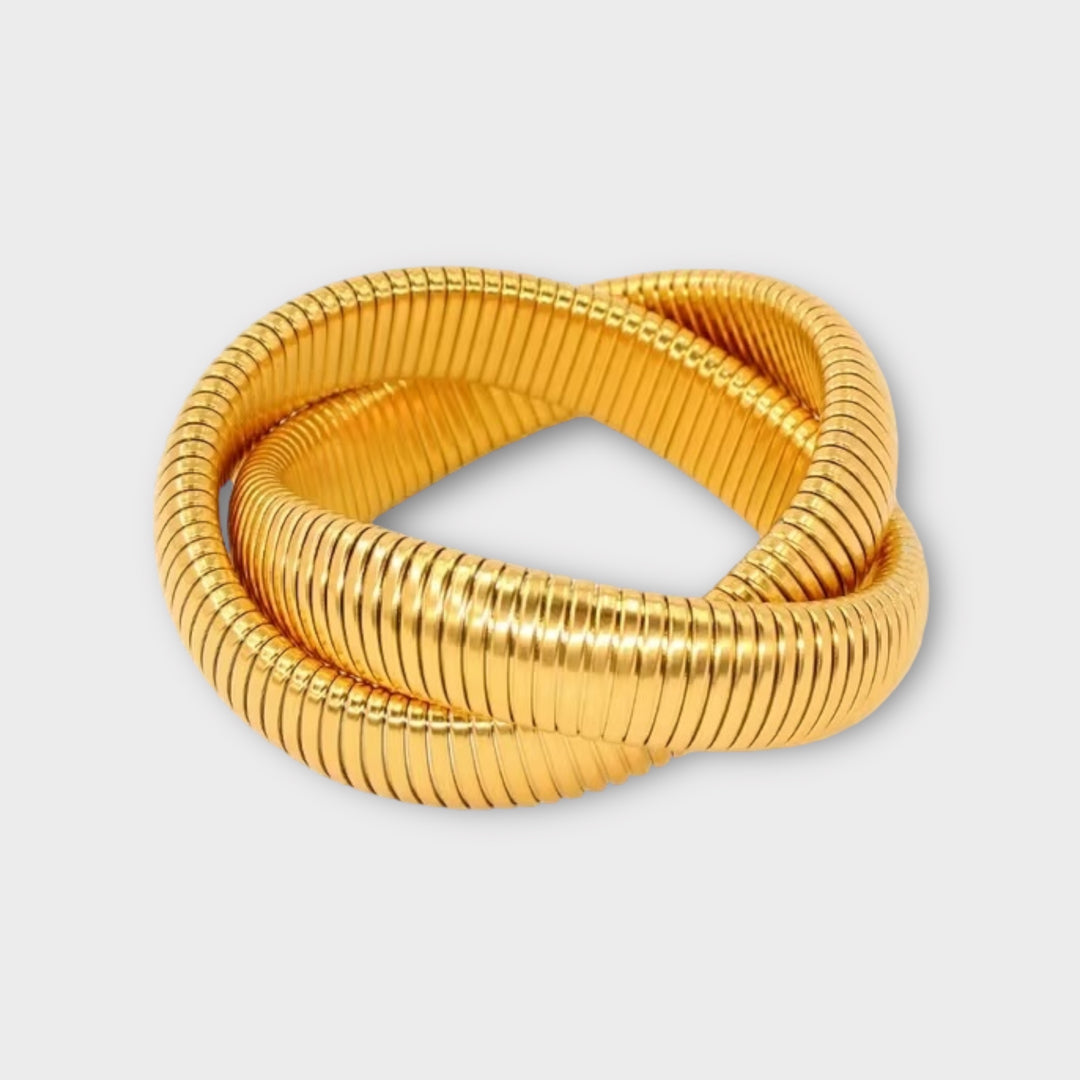 Duo Strand Gold Plated Bracelet - Helen Georgio