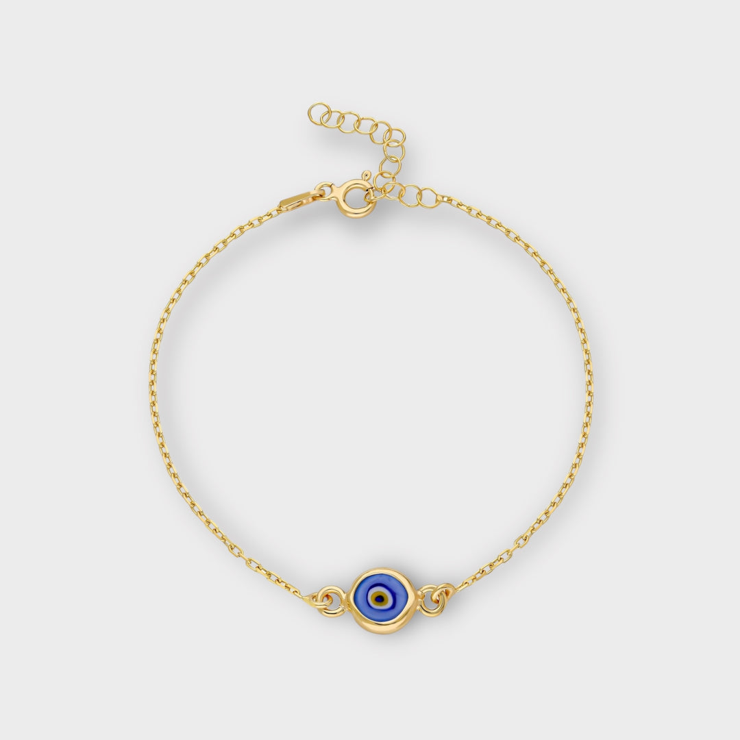 Handmade Small Blue Evil Eye Charm Bracelet