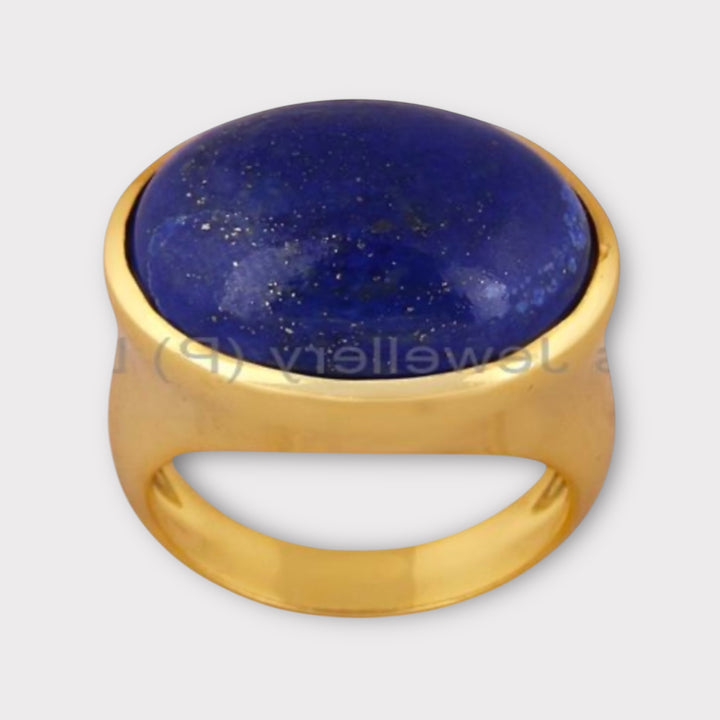 Lapis Lazuli Gemstone Dome Ring