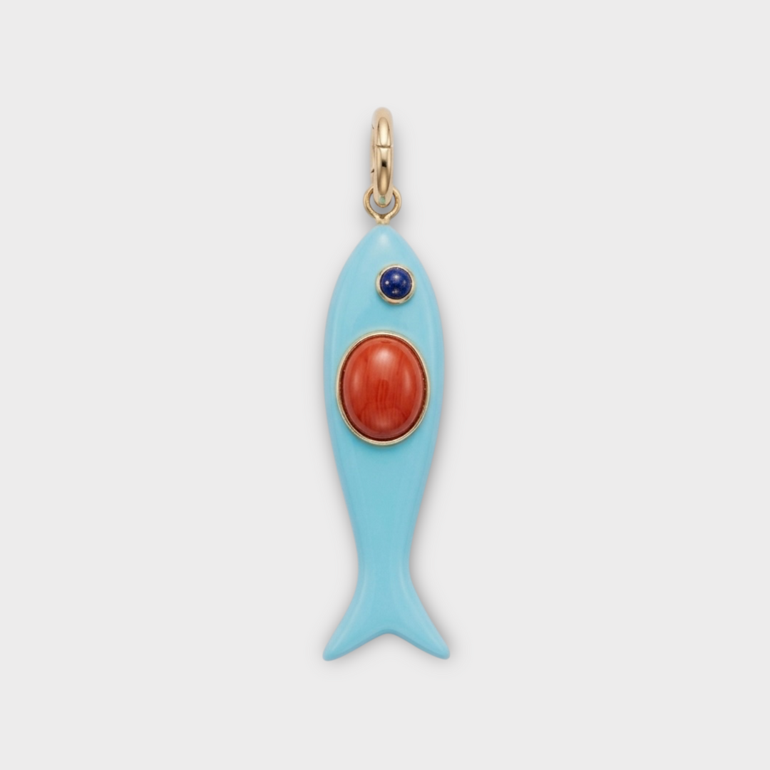 Nerida Fish Necklace · Turquoise