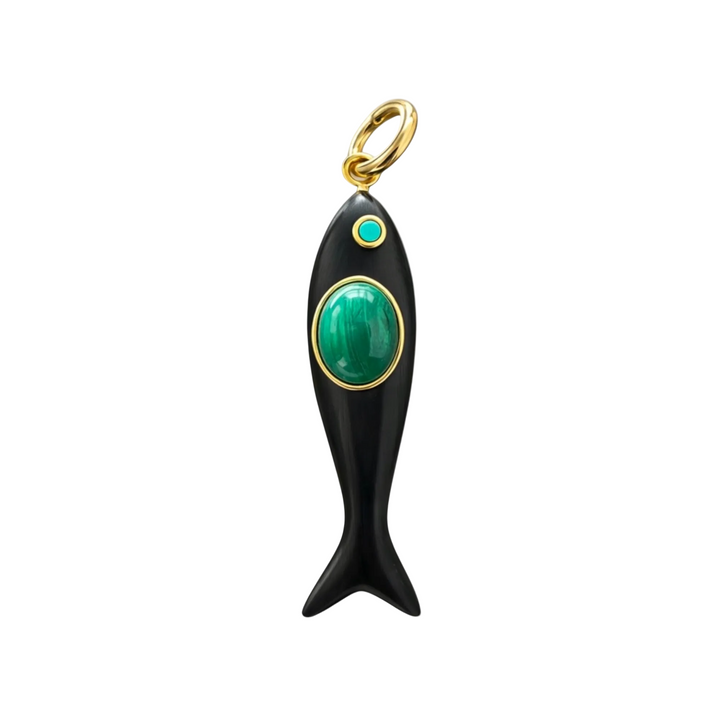 Nerida Fish Necklace · Black
